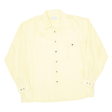 ICE WATER Mens Plain Shirt Yellow Long Sleeve XL