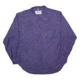 YES Mens Plain Shirt Purple Long Sleeve L