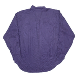 YES Mens Plain Shirt Purple Long Sleeve L