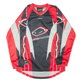 UFO SPORTSWEAR Mens Jersey Red Long Sleeve V-Neck M