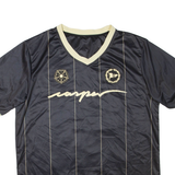 Mens Jersey Black V-Neck 2XL