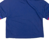 ADIDAS Cropped Womens T-Shirt Blue High Neck XS