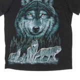 ROCK EAGLE Wolf Womens T-Shirt Black S