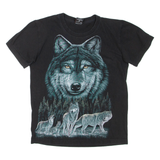ROCK EAGLE Wolf Womens T-Shirt Black S
