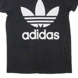 ADIDAS Womens T-Shirt Black UK 10