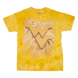 THE MOUNTAIN West Virginia University Mens Tie Dye T-Shirt Yellow USA L