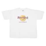 HARD ROCK CAFE Myrtle Beach Mens T-Shirt White 90s USA 2XL