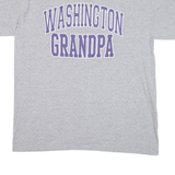 GILDAN Washington Grandpa Mens T-Shirt Grey USA L