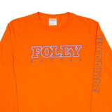 PORT & COMPANY Foley Soccer Mens T-Shirt Orange Long Sleeve USA M