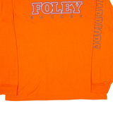PORT & COMPANY Foley Soccer Mens T-Shirt Orange Long Sleeve USA M