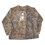 LIBERTY Realtree Camouflage Mens T-Shirt Brown Long Sleeve 3XL
