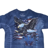 THE MOUNTAIN American Eagle Mens T-Shirt Blue USA XL