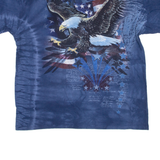THE MOUNTAIN American Eagle Mens T-Shirt Blue USA XL