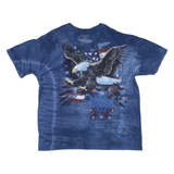 THE MOUNTAIN American Eagle Mens T-Shirt Blue USA XL