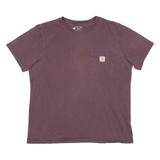 CARHARTT Loose Fit Womens T-Shirt Maroon L