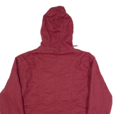 LAKIN MCKEY Fleece Lined Mens Workwear Jacket Maroon Hooded L