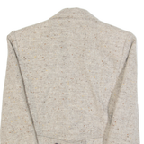 RINFINITIF Womens Blazer Jacket Brown Wool 90s S