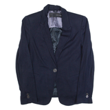 ZARA BASIC Womens Blazer Jacket Blue S