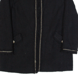 ZARA BASIC Womens Overcoat Jacket Black L