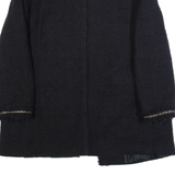 ZARA BASIC Womens Overcoat Jacket Black L