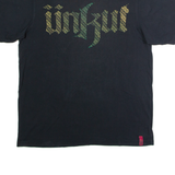 UNKUT Mens T-Shirt Black Crew Neck L