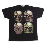 ROCK CHANG Metal Skulls Speak No Evil Mens T-Shirt Black Crew Neck L