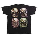 ROCK CHANG Metal Skulls Speak No Evil Mens T-Shirt Black Crew Neck L