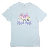 Rick And Morty Mens T-Shirt Blue Crew Neck S