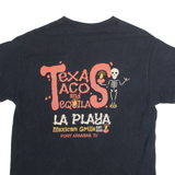 GILDAN La Playa Mexican Grille Mens T-Shirt Black USA Crew Neck M