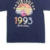 GILDAN 1993 Mens T-Shirt Blue Crew Neck S