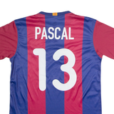 FC BARCELONA #13 Pascal Fan Edition Mens Football Shirt Jersey Blue V-Neck S
