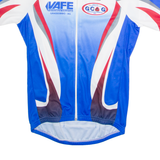 SMS SANTINI Full Zip Cycling Mens Jersey Blue High Neck M