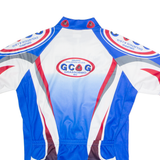 SMS SANTINI Full Zip Cycling Mens Jersey Blue High Neck M