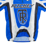 PARENTINI Cycling Mens Jersey Blue 1/4 Zip L