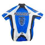 PARENTINI Cycling Mens Jersey Blue 1/4 Zip L