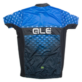 QLE Full Zip Cycling Mens Jersey Blue High Neck XL