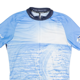 CUORE Full Zip Cycling Mens Jersey Blue High Neck XL