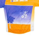 CRESPO Full Zip Cycling Mens Jersey Orange High Neck L