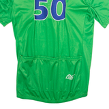 CUORE Full Zip Cycling Mens Jersey Green High Neck M