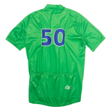 CUORE Full Zip Cycling Mens Jersey Green High Neck M