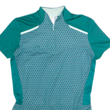 DECATHLON Cycling Womens Jersey Green 1/4 Zip M