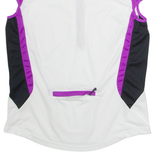 BRUNEX Cycling Womens Jersey White Sleeveless 1/2 Zip L