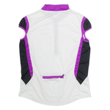 BRUNEX Cycling Womens Jersey White Sleeveless 1/2 Zip L