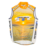 CUORE Full Zip Cycling Mens Jersey Orange High Neck L