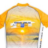 CUORE Full Zip Cycling Mens Jersey Orange High Neck XL