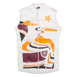 NALINI Full Zip Cycling Womens Jersey White Sleeveless L
