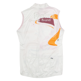 NALINI Full Zip Cycling Womens Jersey White Sleeveless L