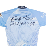 ACTION Full Zip Cycling Mens Jersey Blue High Neck XL