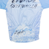 ACTION Full Zip Cycling Mens Jersey Blue High Neck XL