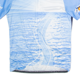 CUORE Full Zip Cycling Mens Jersey Blue High Neck XL